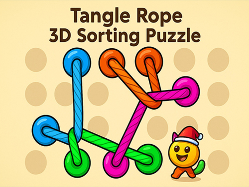 Spel Hazel Tangle Rope 3D: Sorteer legkaart aanlyn