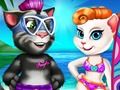 Spel Angela en Tom strand vakansie  aanlyn