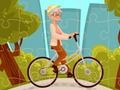 Spel Gelukkige fietsry legkaart  aanlyn