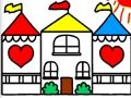 Spel Terug na die skool kleurboek DOLLHOUSE  aanlyn