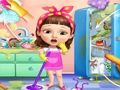 Spel Lieflike babadogtertjie skoonmaak slordige huis aanlyn