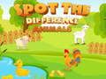 Spel Sien die verskil diere  aanlyn