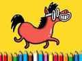 Spel Terug Skool toe: Ponie Kleurboek  aanlyn