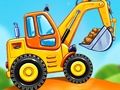 Spel Speletjies oor vragmotors wat 'n huis bou  aanlyn