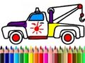 Spel Terug Skool toe: Vragmotor Kleurboek  aanlyn