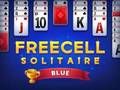 Spel Freecell solitaire blou aanlyn