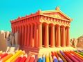 Spel Kleurboek: Parthenon Temple  aanlyn