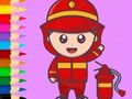 Spel Inkleurboek: Brandweerman  aanlyn