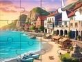 Spel Jigsaw Puzzle: Seaside Town aanlyn