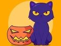 Spel Kleurboek: Halloween Cat  aanlyn