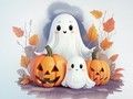 Spel Inkleurboek: Halloween Ghosts  aanlyn