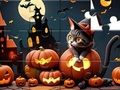 Spel Legkaart: Halloween Cat  aanlyn