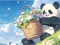 Spel Legkaart: Mandjie Flower Panda  aanlyn