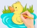 Spel Inkleurboek: Baby Duck Swim  aanlyn