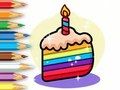Spel Inkleurboek: Verjaardagkoek  aanlyn