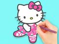 Spel Inkleurboek: Hello Kitty Dancing  aanlyn