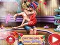 Spel Gestippelde Meisie Sauna Flirt  aanlyn