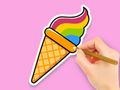 Spel Inkleurboek: Rainbow Roomys  aanlyn