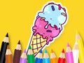 Spel Inkleurboek: Koel Roomys  aanlyn