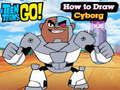 Spel Tiener Titans Gaan! Hoe om Cyborg te teken  aanlyn
