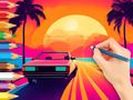 Spel Inkleurboek: Sunset Driving  aanlyn