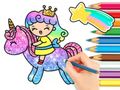 Spel Inkleurboek: Unicorn Princess  aanlyn