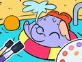 Spel Inkleurboek: Olifantswem  aanlyn