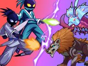 Spel Stick Ninja Survival aanlyn
