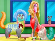 Spel Troeteldiersalon-simulator  aanlyn