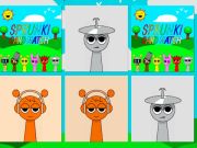 Spel Sprunki -kaartwedstryd aanlyn