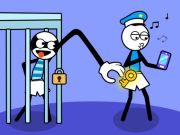 Spel Stickman Troll Thief legkaart  aanlyn