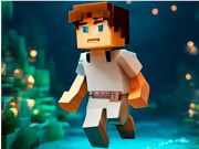 Spel Noobik Parkour in 'n grot!  aanlyn