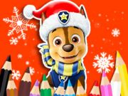 Spel Inkleurboek: PAW Patrol Kersfees  aanlyn