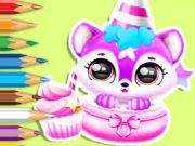 Spel Kleurboek: Baby Fluff se verjaardag  aanlyn