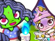 Spel Jigsaw Puzzle: Elphaba en Glinda  aanlyn