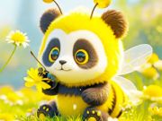 Spel Jigsaw Puzzle: Panda Bee aanlyn