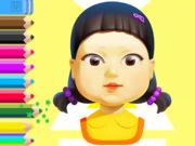 Spel Kleurboek: Squid Game Doll  aanlyn