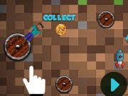 Spel Mineblock draai en vlieg avontuur  aanlyn