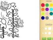 Spel Vlinders en blomme kleurboek vir kinders aanlyn