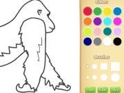 Spel Gorilla-kleurboek vir kinders aanlyn