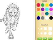 Spel Wilde diere kleurboek aanlyn