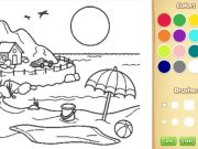 Spel Strandkleurboek vir kinders aanlyn
