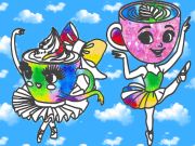 Spel Kleurboek vir kinders: ballerina cappuccina aanlyn