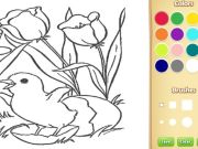 Spel Blomme kleurboek vir kinders aanlyn