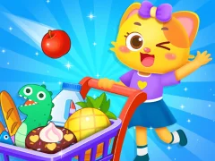 Spel Supermarket Shopping For Kids aanlyn