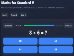 Spel Maths for Standard V aanlyn
