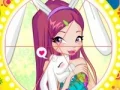 Spel Winx bunny style: Round Puzzle aanlyn