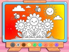Spel Coloring Book: Happy Flower aanlyn