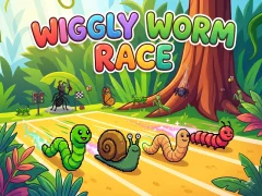 Spel Wiggly Worm Race aanlyn