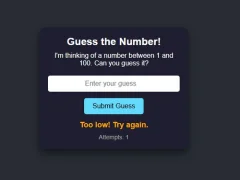 Spel Number Guessing aanlyn